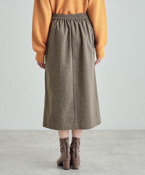 DRESKIP（ドレスキップ）の「◆【S-LL/あったか】きれいめ ドット釦ナロースカート（スカート・レディース・ブラック/ライトベージュ/ベージュ系1・01/02/03/04）」の18枚目の写真