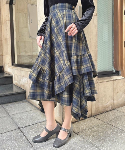 Anplegant アンプレガント チェック柄スカート Anplegant アンプ