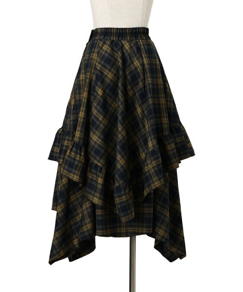 an another angelus（アンアナザーアンジェラス）の「【セットアップ対応】チェックランダムヘムスカート（スカート・レディース・レッド/ネイビー・FREE）」の17枚目の写真