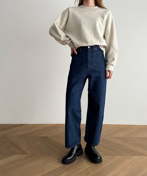 CANAL JEAN（キャナルジーン）の「ハイウエストワイドデニム（デニムパンツ・レディース・ホワイト/インディゴブルー/ブラック・マルチサイズ）」の11枚目の写真