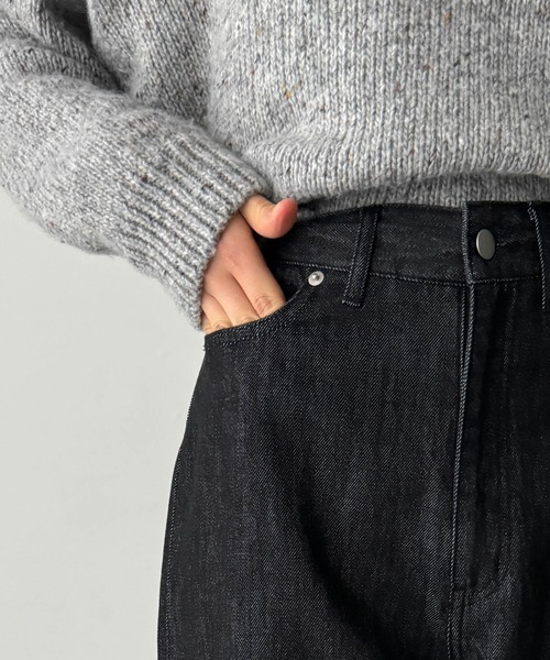 セール】ハイウエストワイドデニム（デニムパンツ）｜CANAL JEAN