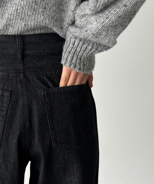 CANAL JEAN（キャナルジーン）の「ハイウエストワイドデニム（デニムパンツ・レディース・ホワイト/インディゴブルー/ブラック・マルチサイズ）」の22枚目の写真