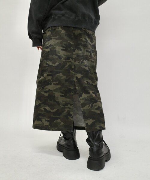 WHO'S WHO gallery（フーズフーギャラリー）の「アソートナロースカート（スカート・レディース・ブラウン/カーキ・FREE）」の4枚目の写真