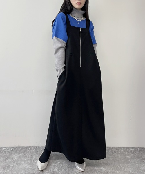 NICOLE white（ニコルホワイト）の「ジャンパースカート（ジャンパースカート・レディース・ネイビー/グレー/ブラック・FREE）」の2枚目の写真