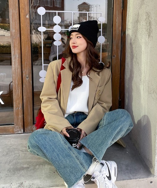 paravion(パラビオン)の「裏起毛フロントデザインニットプルオーバー(ニット/セーター・レディース・ブラック/ホワイト・FREE)」の11枚目の写真