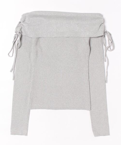 archives（アルシーヴ）の「ドロストオフショルラメリブニット（ニット/セーター・レディース・ピンク/ブラック/グレー/アイボリー・MEDIUM）」の5枚目の写真