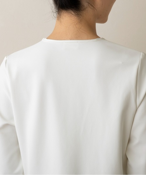 tシャツ 「SONO/ソーノ」「Magical Stretch」フロントリボン　レディペプラムＰＯ レディース SONO/ソーノ】【Magical Stretch】フロントリボン レディ