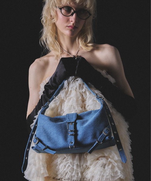 'Le reve' crystal denim small bag（ショルダーバッグ）｜Carmelo（カーメロ）