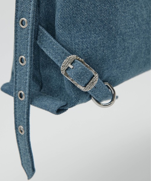 Carmelo（カーメロ）の「'Le reve' crystal denim small bag（ショルダーバッグ・レディース・インディゴブルー/ブラック・FREE）」の14枚目の写真