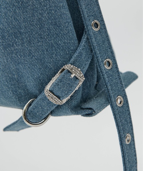 Carmelo（カーメロ）の「'Le reve' crystal denim small bag（ショルダーバッグ・レディース・インディゴブルー/ブラック・FREE）」の9枚目の写真