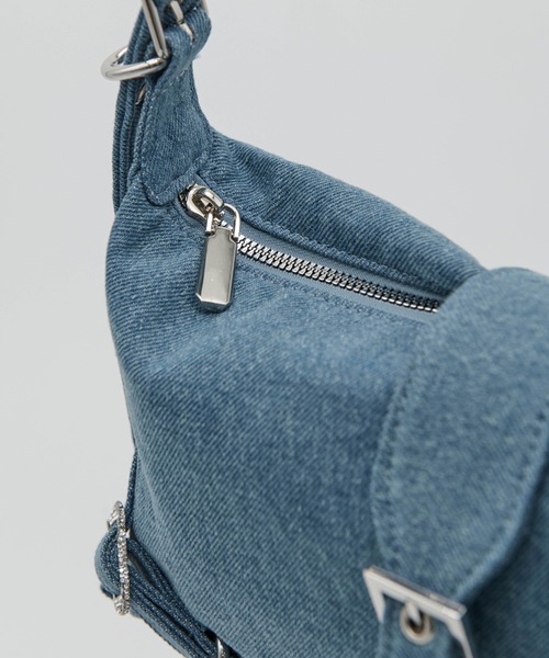 Carmelo（カーメロ）の「'Le reve' crystal denim small bag（ショルダーバッグ・レディース・インディゴブルー/ブラック・FREE）」の16枚目の写真