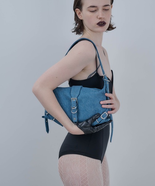 Carmelo（カーメロ）の「'Le reve' crystal denim small bag（ショルダーバッグ・レディース・インディゴブルー/ブラック・FREE）」の20枚目の写真