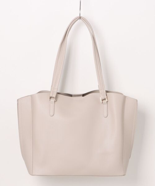 clear（クリア）の「A4多機能トートバック[オフィスカジュアル 着回し抜群 大人 カジュアル 通勤]（トートバッグ・レディース・ブラック/アイボリー/グレイッシュベージュ・F）」の4枚目の写真