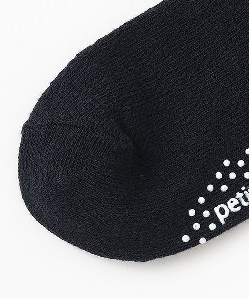 petit main(プティマイン)の「入卒リボン付きハイソックス(ソックス/靴下・キッズ・オフホワイト/ネイビー・L/M/S)」の5枚目の写真
