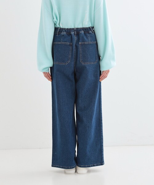 DRESKIP（ドレスキップ）の「後ろウエストゴムが楽 大人のタックワイド デニムパンツ（デニムパンツ・レディース・ライトブルー/ブルー系その他・01/02/03/04）」の13枚目の写真