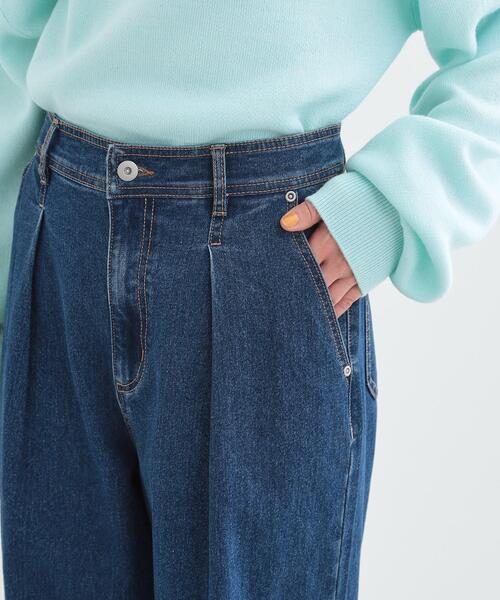 DRESKIP（ドレスキップ）の「後ろウエストゴムが楽 大人のタックワイド デニムパンツ（デニムパンツ・レディース・ライトブルー/ブルー系その他・01/02/03/04）」の15枚目の写真