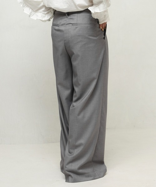 Firsthand（ファーストハンド）の「センタ―プレス インタック ワイドパンツ / ワイドスラックス（スラックス・レディース・グレー/ダークベージュ・マルチサイズ）」の13枚目の写真