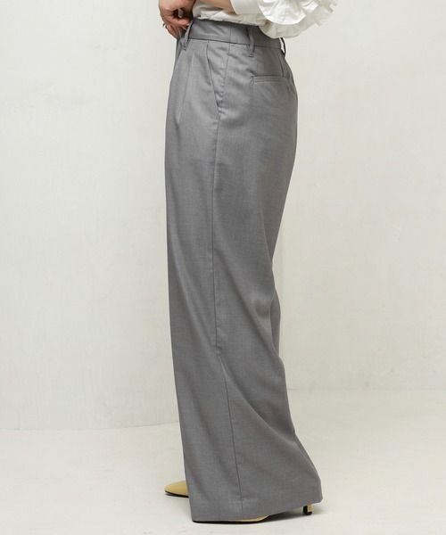 Firsthand（ファーストハンド）の「センタ―プレス インタック ワイドパンツ / ワイドスラックス（スラックス・レディース・グレー/ダークベージュ・マルチサイズ）」の11枚目の写真