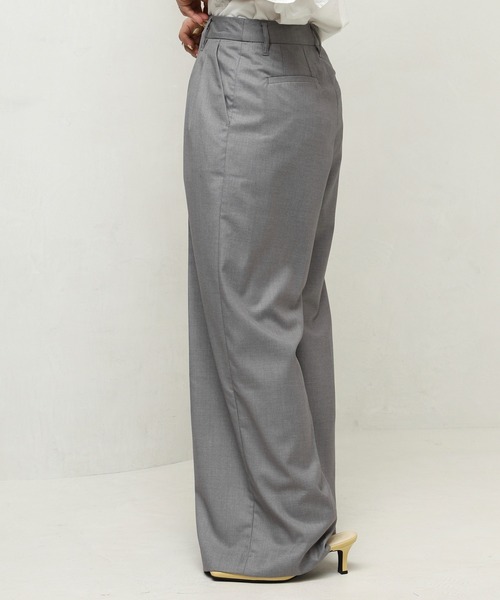 Firsthand（ファーストハンド）の「センタ―プレス インタック ワイドパンツ / ワイドスラックス（スラックス・レディース・グレー/ダークベージュ・マルチサイズ）」の12枚目の写真