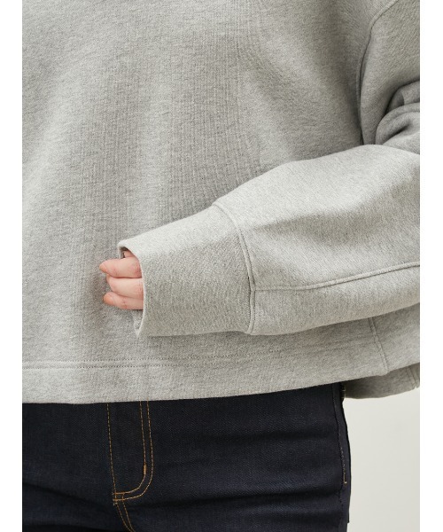 Mila Owen（ミラオーウェン）の「ショート丈ラガースウェットトップス【手洗い可能】（Tシャツ/カットソー・レディース・ピンク/ホワイト/グレー・FREE）」の15枚目の写真