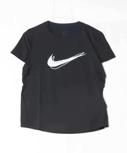 NIKE(ナイキ)の「ナイキ NIKE ナイキ ワン SWSH HBR DF S/S トップ(Tシャツ/カットソー・レディース・ブラック/サーモンピンク・S/M/L)」の7枚目の写真
