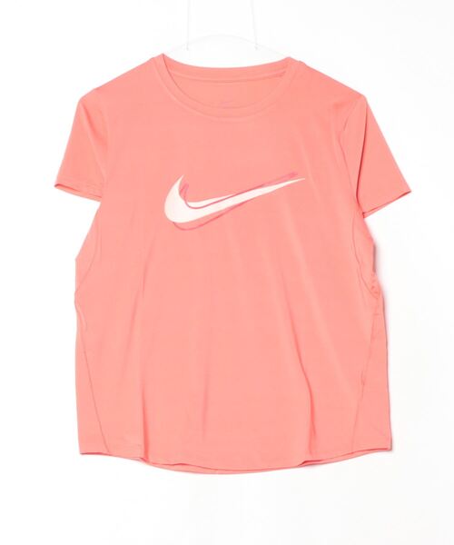 NIKE(ナイキ)の「ナイキ NIKE ナイキ ワン SWSH HBR DF S/S トップ(Tシャツ/カットソー・レディース・ブラック/サーモンピンク・S/M/L)」の8枚目の写真