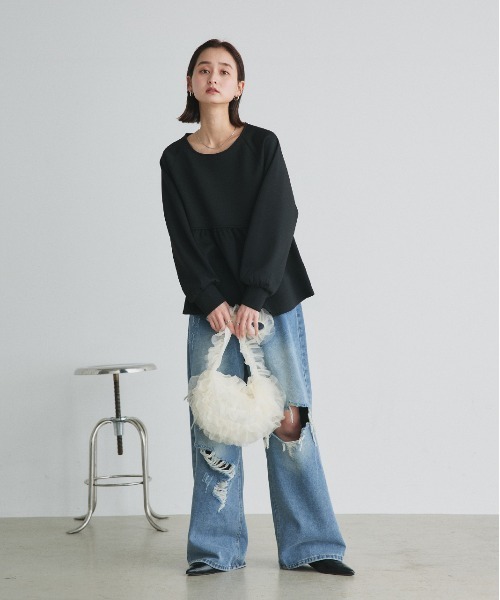 ad thie(アドティエ)の「チュールフリル ショルダーバッグ(ショルダーバッグ・レディース・オフホワイト/ブラック・FREE)」の17枚目の写真