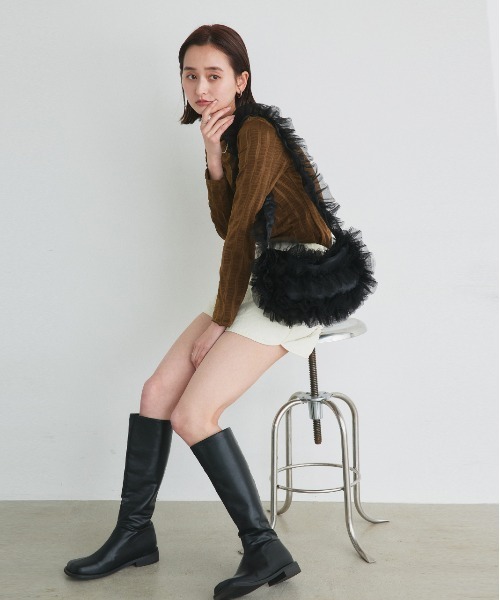 ad thie(アドティエ)の「チュールフリル ショルダーバッグ(ショルダーバッグ・レディース・オフホワイト/ブラック・FREE)」の22枚目の写真