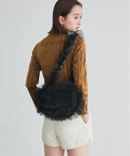 ad thie(アドティエ)の「チュールフリル ショルダーバッグ(ショルダーバッグ・レディース・オフホワイト/ブラック・FREE)」の11枚目の写真