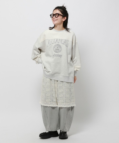 niko and...(ニコアンド)の「レースレイヤリングパンツ(その他パンツ・レディース・アイボリー・FREE)」の2枚目の写真