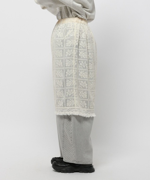 niko and...(ニコアンド)の「レースレイヤリングパンツ(その他パンツ・レディース・アイボリー・FREE)」の7枚目の写真