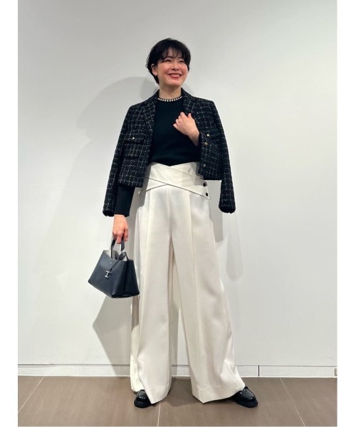 ESTNATION(エストネーション)の「ESTNATION / ミックスツイードショートジャケット(テーラードジャケット・レディース・ブラック・36/38)」の18枚目の写真
