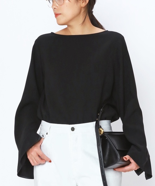 AP STUDIO（エーピーストゥディオ）の「*ソフィアジップスリーブブラウス（シャツ/ブラウス・レディース・ベージュ/ブラック・FREE）」の2枚目の写真