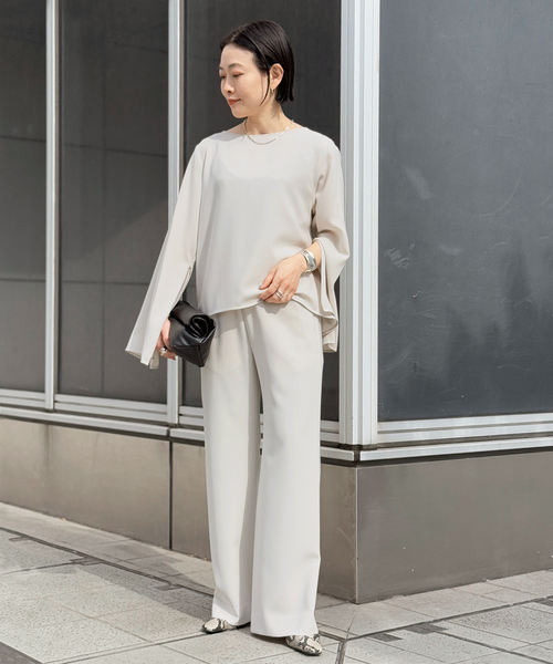 AP STUDIO（エーピーストゥディオ）の「*ソフィアジップスリーブブラウス（シャツ/ブラウス・レディース・ベージュ/ブラック・FREE）」の15枚目の写真