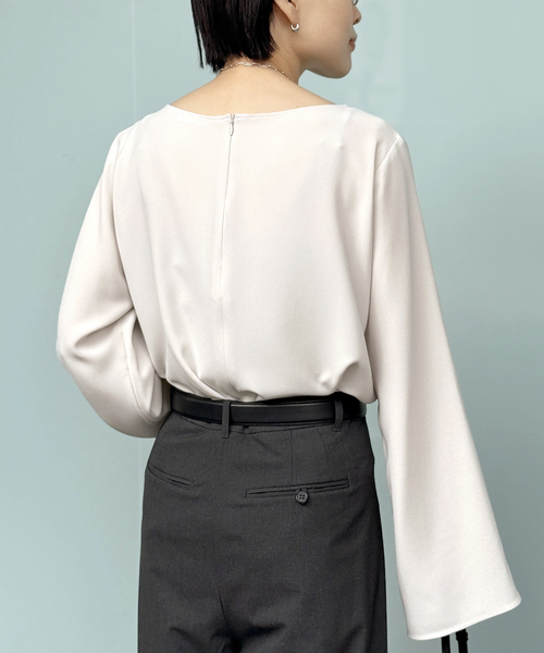 AP STUDIO（エーピーストゥディオ）の「*ソフィアジップスリーブブラウス（シャツ/ブラウス・レディース・ベージュ/ブラック・FREE）」の20枚目の写真