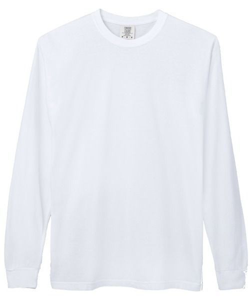 GEORGE'S(ジョージズ)の「Comfort Colors / コンフォートカラーズ ロングスリーブTシャツ(Tシャツ/カットソー・レディース・ホワイト/ブラック・MEDIUM/LARGE/SMALL)」の1枚目の写真