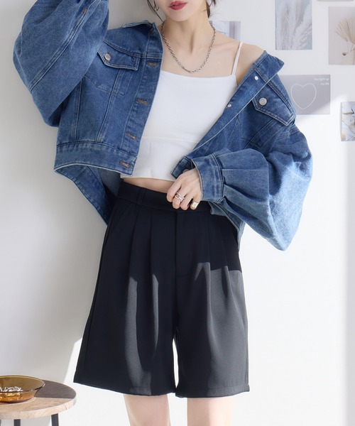 RU.TI.LE(ルチル)の「【RU.TI.LE】ショートデニムジャケット(デニムジャケット・レディース・ブラック/ネイビー・MEDIUM)」の5枚目の写真