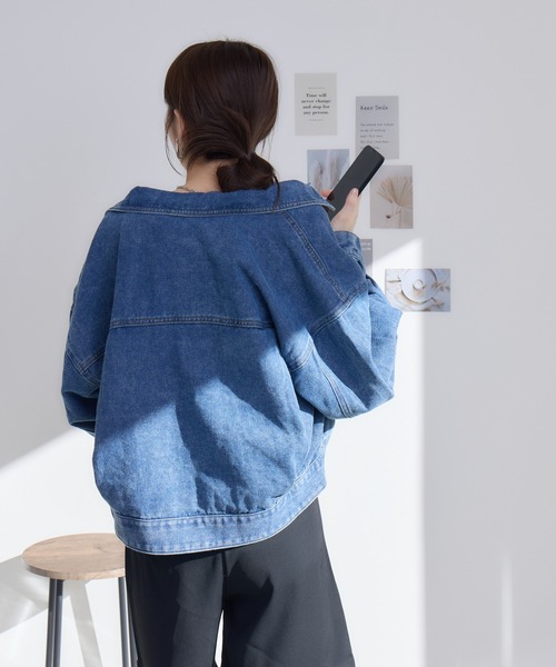 RU.TI.LE(ルチル)の「【RU.TI.LE】ショートデニムジャケット(デニムジャケット・レディース・ブラック/ネイビー・MEDIUM)」の19枚目の写真