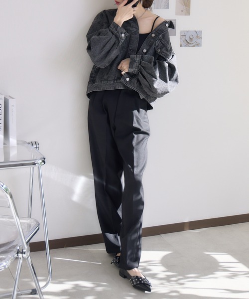 RU.TI.LE(ルチル)の「【RU.TI.LE】ショートデニムジャケット(デニムジャケット・レディース・ブラック/ネイビー・MEDIUM)」の7枚目の写真