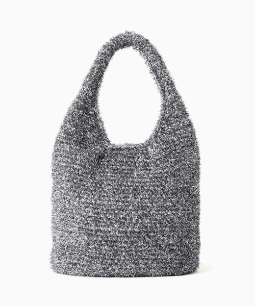 ROSE BUD（ローズバッド）の「ラメニットバッグ（ハンドバッグ・レディース・ピンク/シルバー・ONE SIZE）」の2枚目の写真