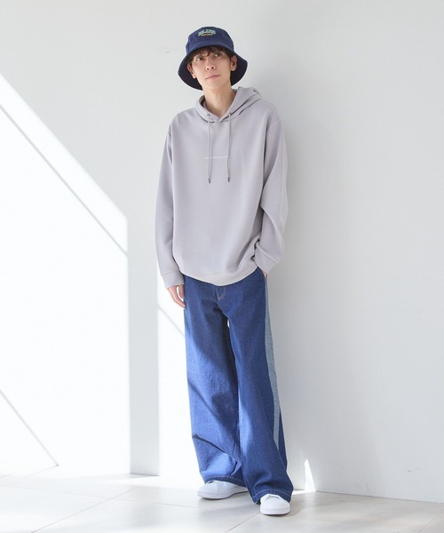 LAKOLE(ラコレ)の「ロゴ刺繍メトロハット / 287488(ハット・メンズ・ネイビー/ベージュ/チャコール・9)」の4枚目の写真