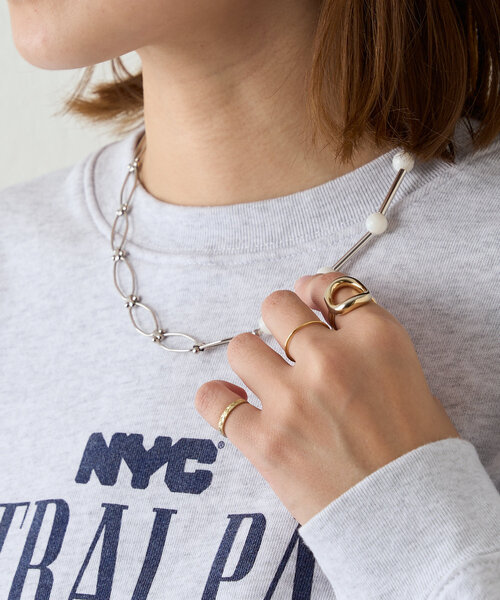 SHENERY（シーナリー）の「シェルポイントデザインチェーンネックレス（ネックレス・レディース・シルバー/ゴールド・FREE）」の3枚目の写真