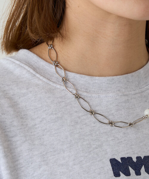 SHENERY（シーナリー）の「シェルポイントデザインチェーンネックレス（ネックレス・レディース・シルバー/ゴールド・FREE）」の5枚目の写真