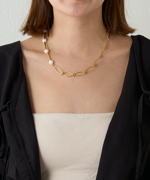 SHENERY（シーナリー）の「シェルポイントデザインチェーンネックレス（ネックレス・レディース・シルバー/ゴールド・FREE）」の9枚目の写真