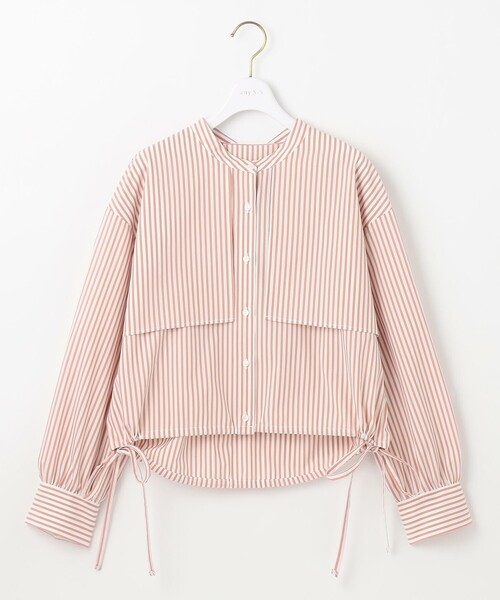 ANY SIS(エニィスィス)の「【UVカット・接触冷感・速乾】クロップトヨークハオリ シャツ(シャツ/ブラウス・レディース・スカイブルー系/ホワイト系/オレンジ系1/ネイビー系1・4)」の4枚目の写真
