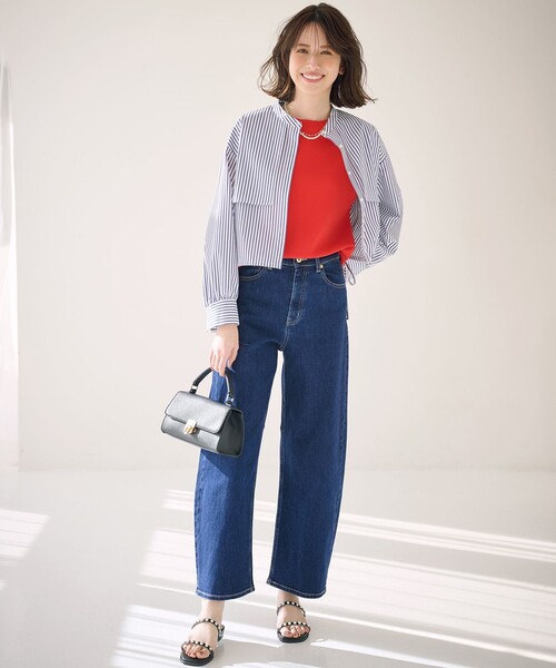 ANY SIS(エニィスィス)の「【UVカット・接触冷感・速乾】クロップトヨークハオリ シャツ(シャツ/ブラウス・レディース・スカイブルー系/ホワイト系/オレンジ系1/ネイビー系1・4)」の22枚目の写真
