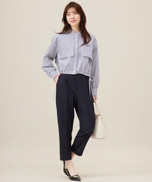 ANY SIS(エニィスィス)の「【UVカット・接触冷感・速乾】クロップトヨークハオリ シャツ(シャツ/ブラウス・レディース・スカイブルー系/ホワイト系/オレンジ系1/ネイビー系1・4)」の16枚目の写真