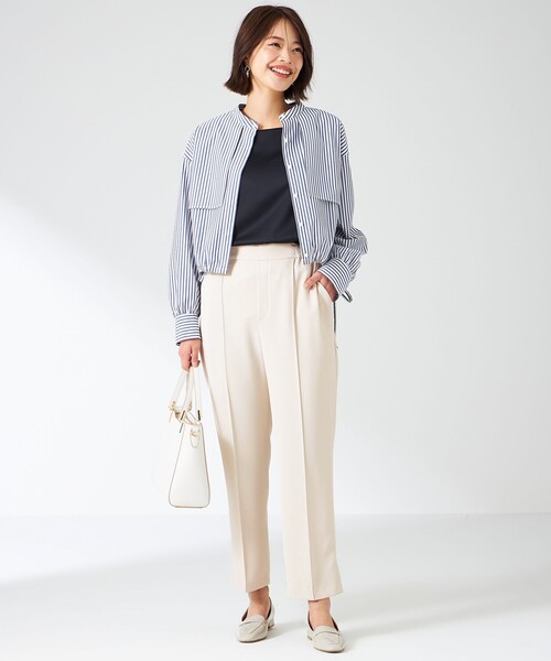 ANY SIS(エニィスィス)の「【UVカット・接触冷感・速乾】クロップトヨークハオリ シャツ(シャツ/ブラウス・レディース・スカイブルー系/ホワイト系/オレンジ系1/ネイビー系1・4)」の15枚目の写真