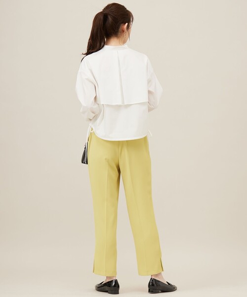 ANY SIS(エニィスィス)の「【UVカット・接触冷感・速乾】クロップトヨークハオリ シャツ(シャツ/ブラウス・レディース・スカイブルー系/ホワイト系/オレンジ系1/ネイビー系1・4)」の12枚目の写真