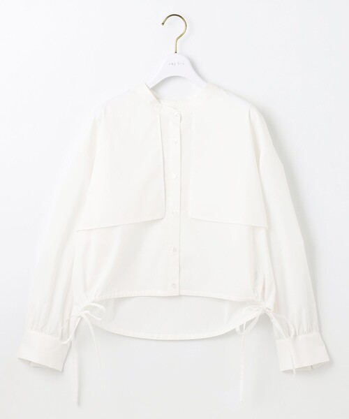 ANY SIS(エニィスィス)の「【UVカット・接触冷感・速乾】クロップトヨークハオリ シャツ(シャツ/ブラウス・レディース・スカイブルー系/ホワイト系/オレンジ系1/ネイビー系1・4)」の10枚目の写真